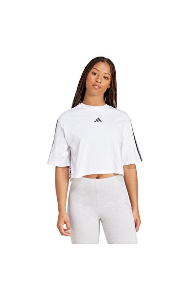 adidas Essentials 3-Stripes βαμβακερό φαρδύ μπλουζάκι