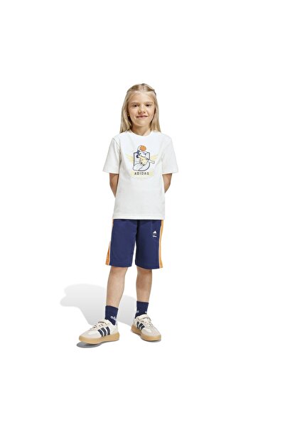 adidas Lk Dy mm t Set Unisex Children's Sports Bottom - Top Set Jz3559