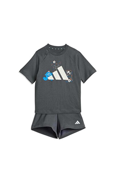 adidas طقم ملابس رياضية للأطفال من i Trnstr T Set للجنسين، طقم ملابس علوية وس...