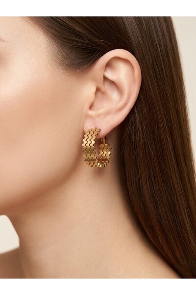 aurora dükkan أقراط هوب الذهب الصلب