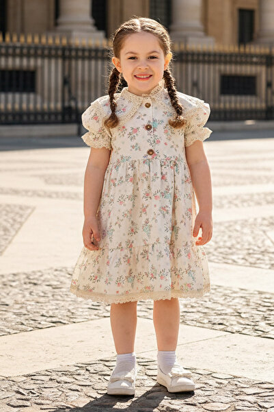 SUBU TASARIM Rochie Bej Vintage - MDVK130