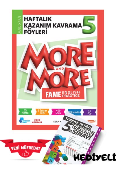 Kurmay Yayınevi Kurmay 5. Sınıf More And More Haftalık Kazanım Kavrama Föyleri