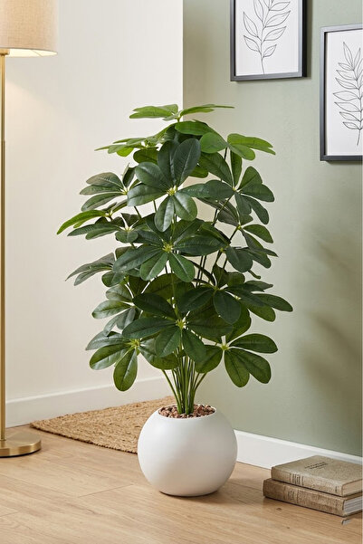 co arma شجرة صناعية ورق الياسمين 24 فرع 100 سم بمركن بلاستيك