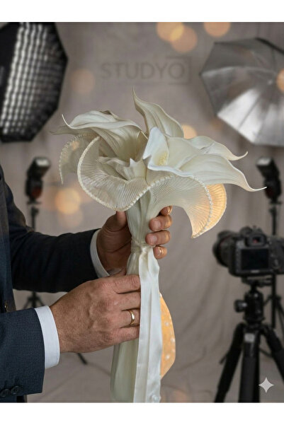 zenya store Gala Gelin Buketi Gelin Çiçeği Damat Yaka Çiçeği 2 li set