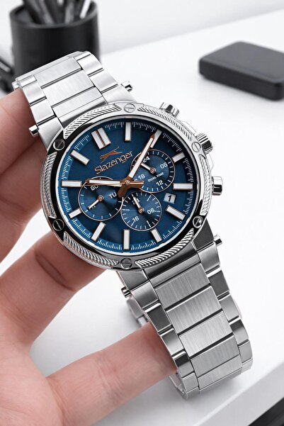 Slazenger SL.1.368 Çelik Kordon İç Fonksiyonları Aktif 5 Atm Su Geçirmez Erke...