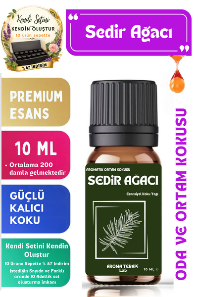 Aroma Terapi Lab Sedir Ağacı - Esansiyel Koku Yağı - Oda Ve Ortam Kokusu - Ar...