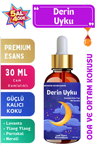 LeafFlora AromaHome Derin Uyku - Esansiyel Koku Yağ Karışımı - Oda Ve Ortam K...