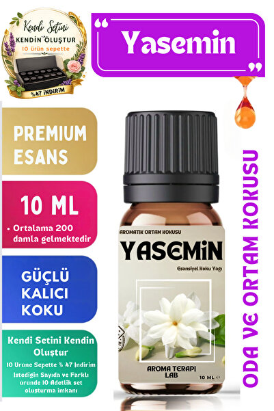 Aroma Terapi Lab Yasemin - Esansiyel Koku Yağı - Oda Ve Ortam Kokusu - Aromat...