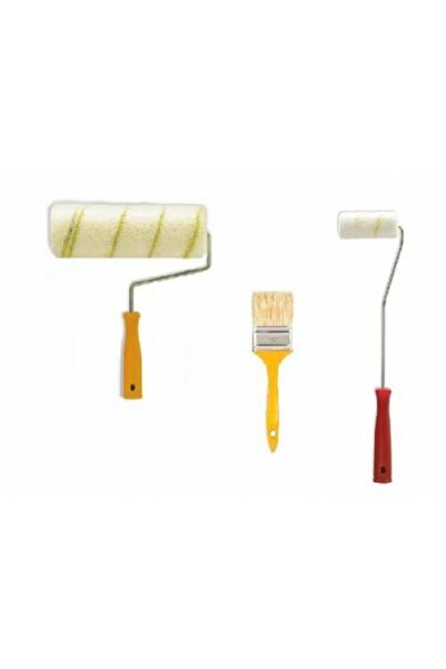 Fawori Painter Set Set Satin Roller Finger Roller Cutting Brush Set 3 Pieces ...