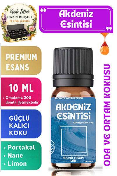 Aroma Terapi Lab Akdeniz Esintisi - Esansiyel Koku Yağı - Oda Ve Ortam Kokusu...