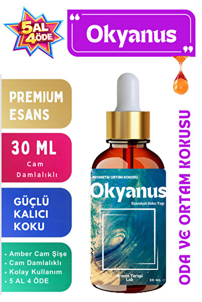 Aroma Terapi Lab Okyanus - Esansiyel Koku Yağı - Oda ve Ortam Kokusu - Aromat...
