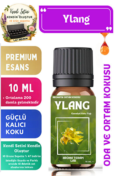 Aroma Terapi Lab Ylang Ylang - Esansiyel Koku Yağı - Oda Ve Ortam Kokusu - Ar...