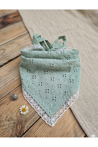 Mufincollection Дитяча бандана з вишитою тканиною та трикутниками – шарф із м...