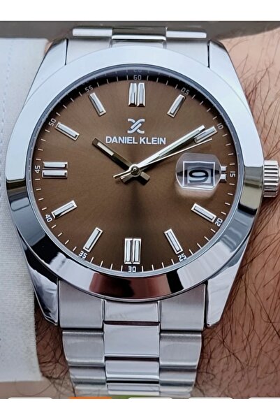 Daniel Klein Orijinal Erkek Kol Saati Su Geçirmez Brown Kadran Çelik Kordon T...