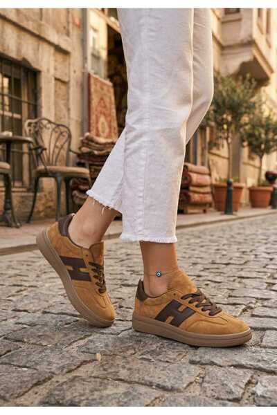 McDark Pantofi de damă, maro, piele întoarsă sneakerși