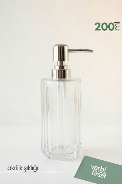 Varbifırsat Akrilik Silindir Sıvı Sabunluk 200 ml | Modern Dekoratif Tasarım ...
