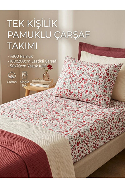 ELEGANCEHOME 100% pamuk Jednokrevetno Čaršav sa lastišem Set - 100x200 cm - C...