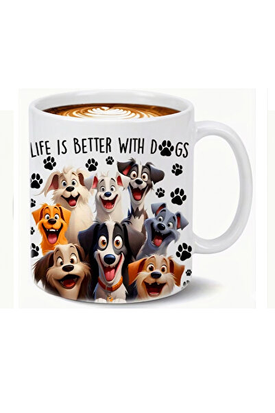 MARNELLO CONSEPT Modern Animal Porcelain Mug - Cute Dogs