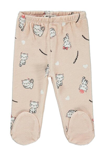 Civil Baby Kedil Printed Booties for 1-6 Months Single Bottom Baby - Powder