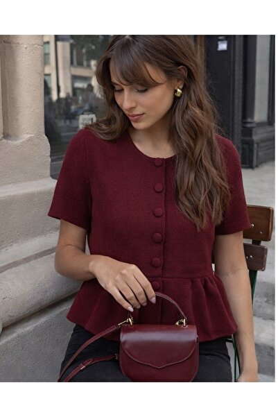 Lijuri Cardigan tricotat cu nasturi și volane 5206