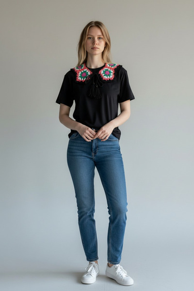 El örgüsü Yadicrochetorgu - Hand-Knitted Collar Design