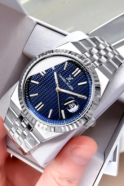 Daniel Klein Orijinal Erkek Kol Saati 3ATM Su Geçirmez Gümüş Renk Çelik Kordo...