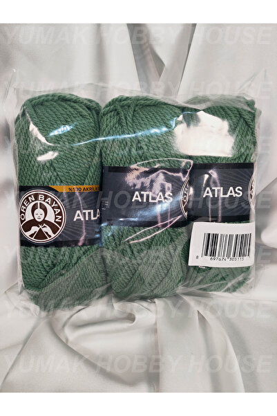 Ören Bayan ATLAS Su Yeşil El Örgü İpi (3 Adet) - Renk: 132