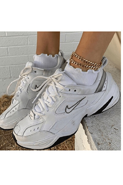 Nike M2k Tekno Reflector Sneaker Deri Beyaz Unisex Spor Ayakkabı