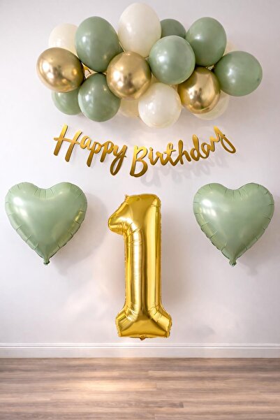 Patladı Gitti Set pentru aniversarea de 1 an Adaçayı Concept; Balon din folie...