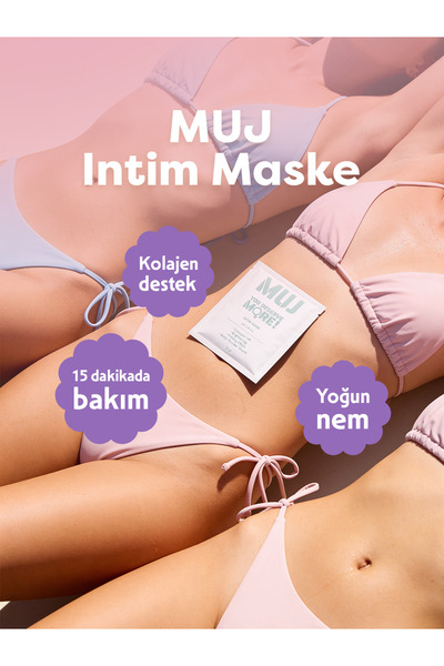 MUJ Genital Bölge Kolajen Destekli Kağıt Bakım Maskesi - 4'lü - pH Dengeli- C...