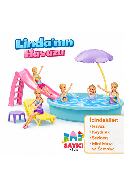 Sayıcı Kids Linda’nın Havuzu – Renkli Çocuk Oyuncak Havuz Seti, 3+ Yaş, Yerli...