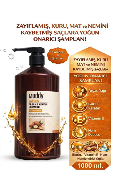Muddy Argan Keratin Shampoo -8697426731230