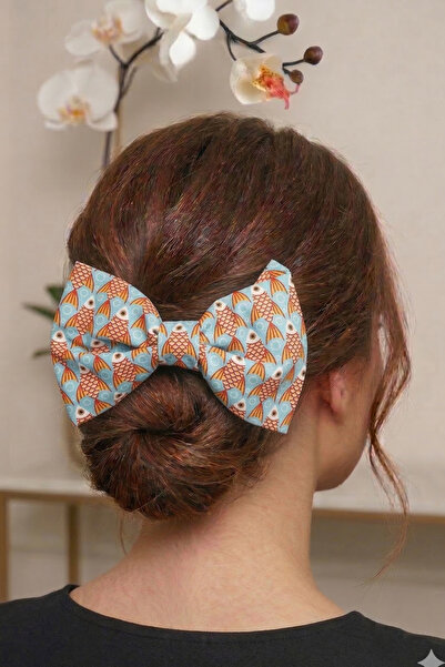 PETEK AKSESUAR مشبك فيش منقوش أوتوماتيكي كبير الحجم