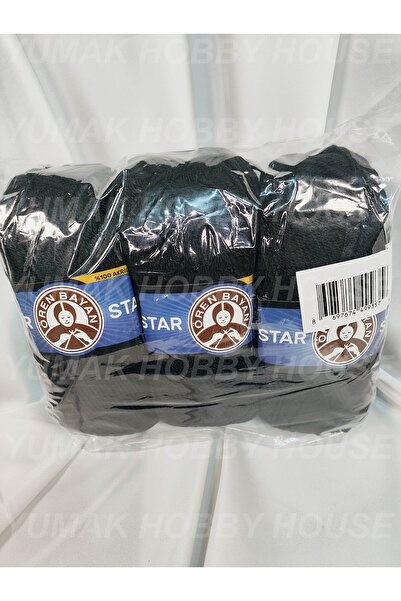 Ören Bayan Ören STAR SiyahEl Örgü İpi (3 Adet) - Renk: 999