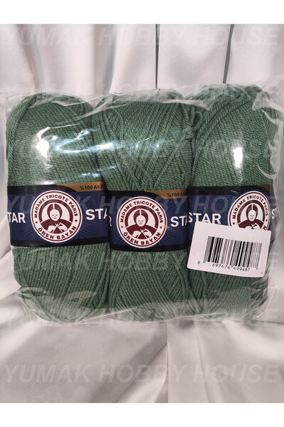 Ören Bayan Ören STAR Su Yeşili El Örgü İpi (3 Adet) - Renk: 132
