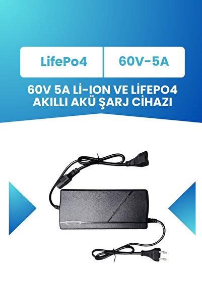 ELECTROLL 60V LiFePO₄ Batarya İçin 60V Uzun Ömürlü Akıllı Şarj Aleti (73V. 5A...