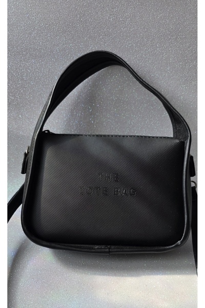 mavisepya Siyah Mini Omuz Çantası – Trend Baguette Model Midnight Loop