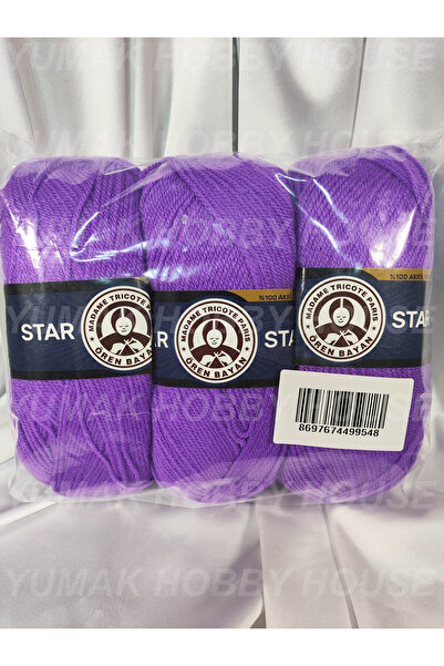 Ören Bayan Ören STAR Mor El Örgü İpi (3 Adet) - Renk: 059