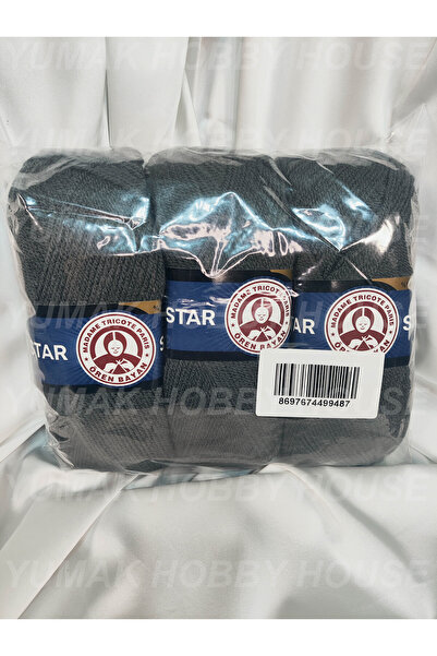 Ören Bayan Ören STAR Antrasit El Örgü İpi (3 Adet) - Renk: 161