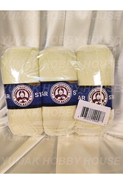 Ören Bayan Ören STAR Krem El Örgü İpi (3 Adet) - Renk: 005