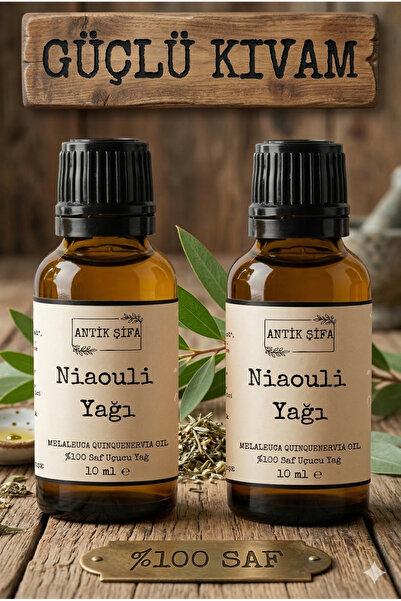 Antik Şifa Nioli Yağı (2 x 10 ml) - %100 Saf Doğal Niaouli uçucu yağı Seyrelt...