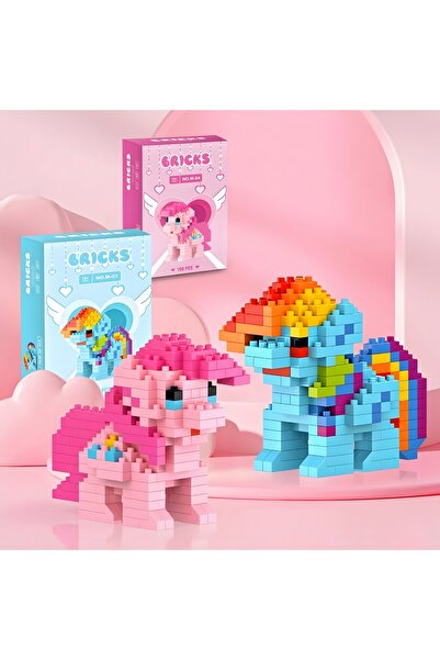 DEK BRICKS My Little Pony Rainbow Dash & Pinkie Pie İkili Yapı Blokları Figür...