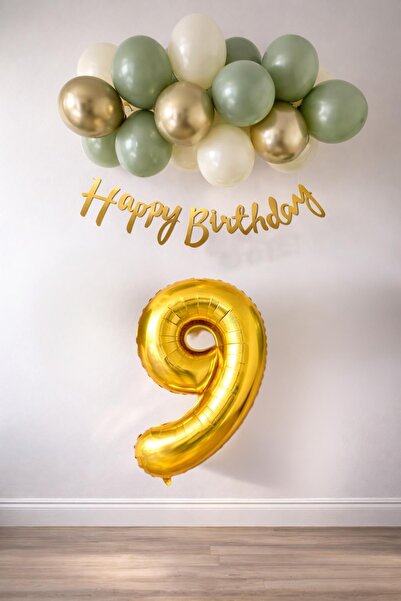 Patladı Gitti مجموعة عيد ميلاد مكونة من 9 سنوات من الرمال البحرية الخضراء وكر...