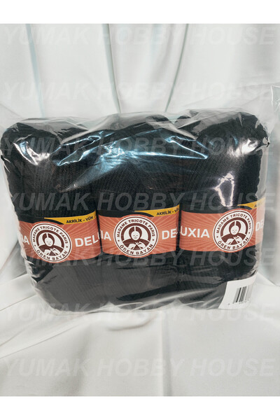 Ören Bayan DELUXIA Siyah El Örgü İpi (3 Adet) - Renk: 999