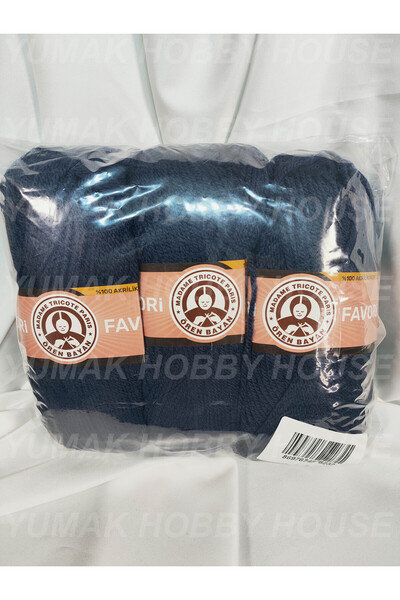 Ören Bayan FAVORİ Lacivert El Örgü İpi (3 Adet) - Renk: 019