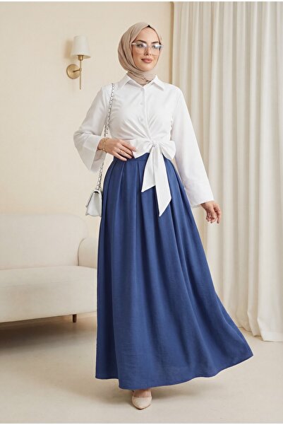 HİJABAYA Yan Bağlamalı Ispanyol Kol Düğmeli Gömlek