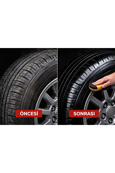 OtoTrend Lastik Parlatıcı 400 ml – Lastik Parlatıcı ve Koruyucu Sprey, Uzun Süreli Siyah Parlaklık