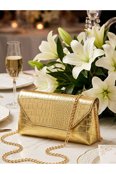 Çanta Trend Γυναικείο γυαλιστερό clutch με Τεχνητό δέρμα λουράκια για καθημερ...