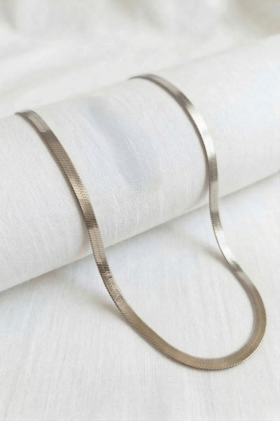 özgül takı ve tasarım Ezme Italian Chain Gold Color Stainless Steel Unisex Ne...