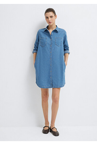 Mavi Liz Jean Elbise 130656-A1578